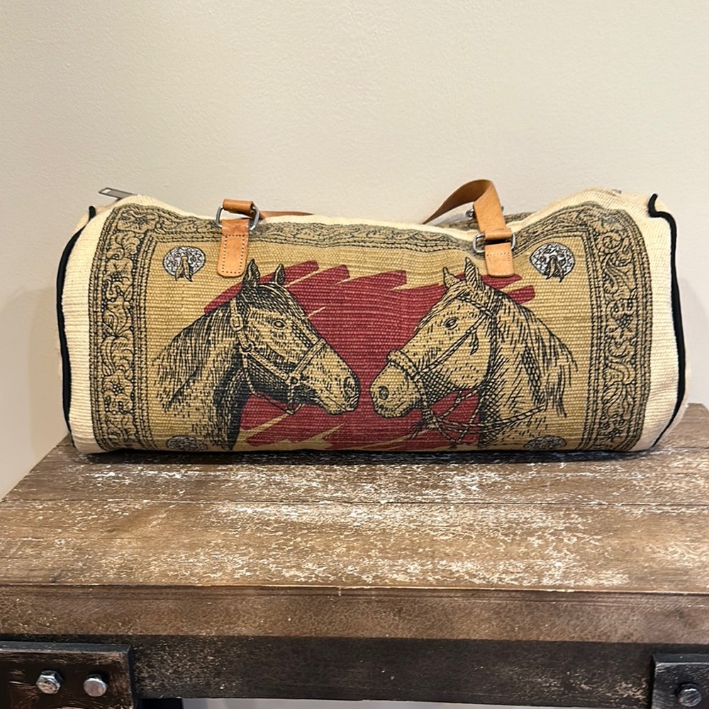 Equestrian Tapestry Duffel Bag